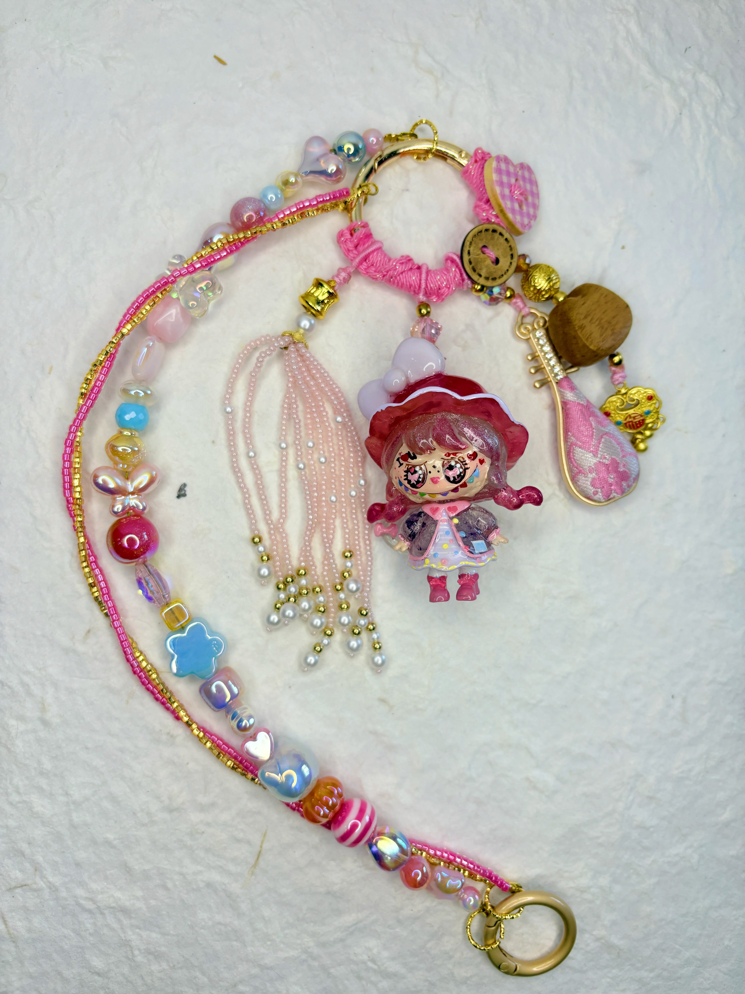 “Pink Daydream” Handmade Bag Charm | One-of-a-Kind Limited Edition
