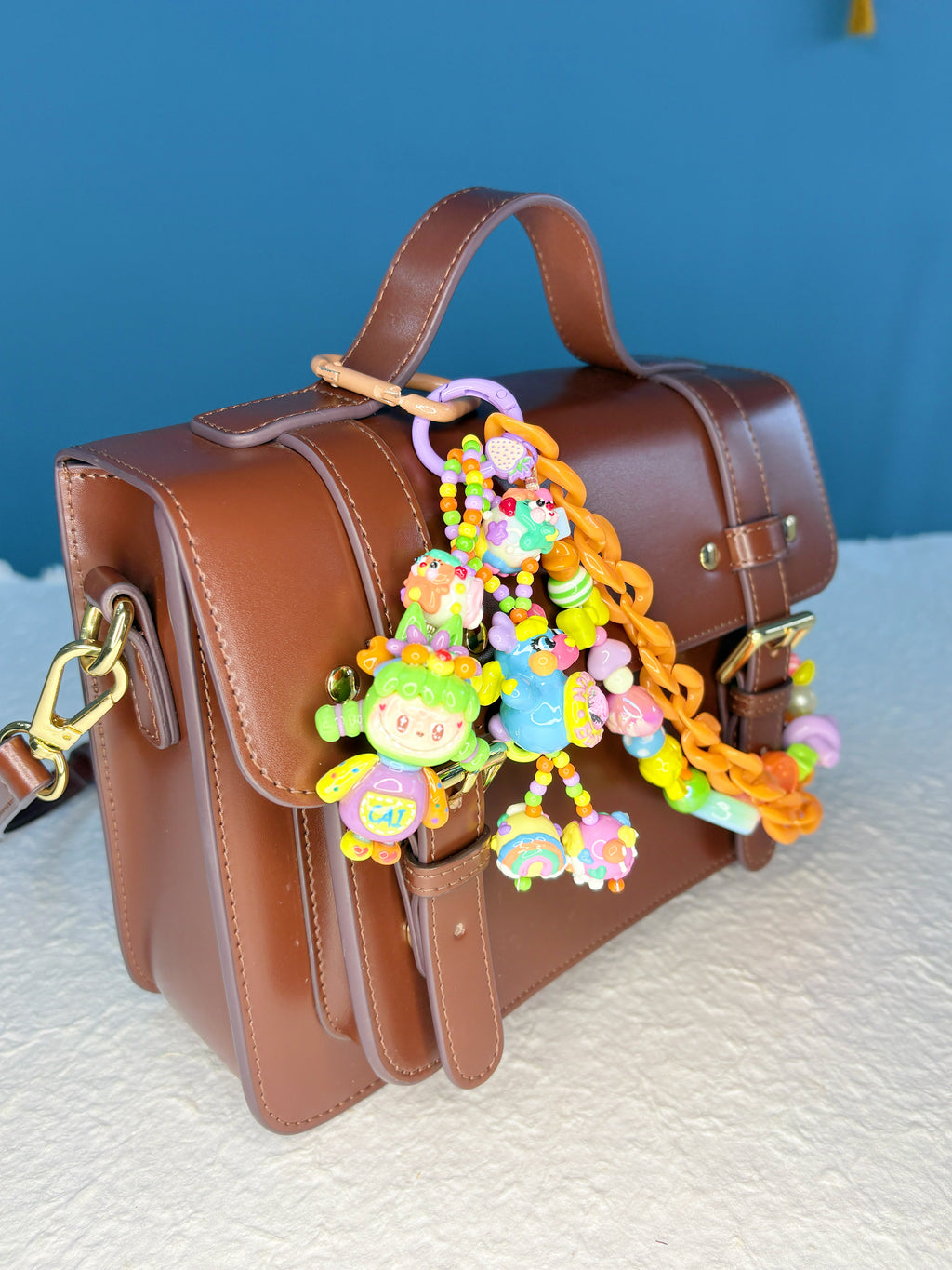 “Orange Soda” Handmade Bag Charm | One-of-a-Kind Limited Edition