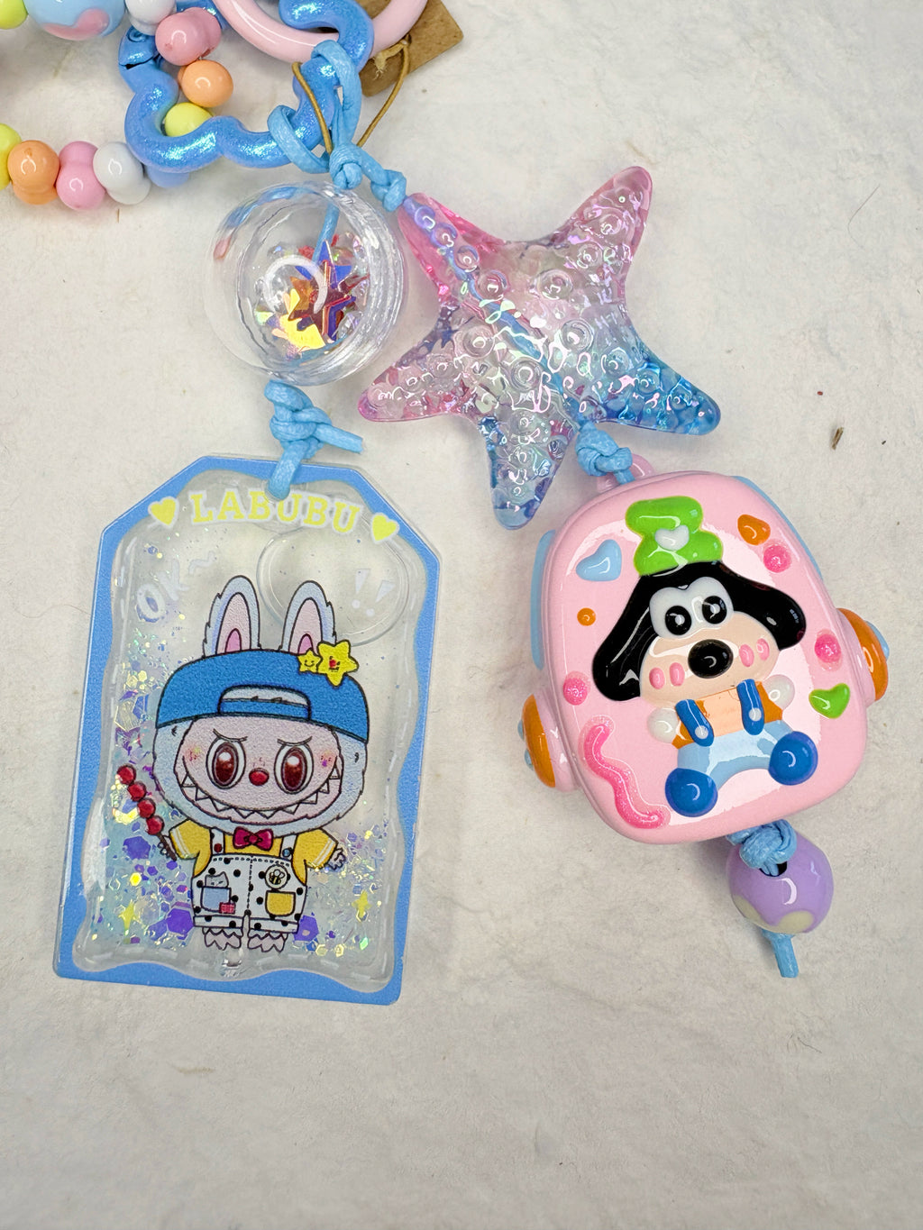 “Cotton Candy Planet” Handmade Bag Charm | One-of-a-Kind Limited Edition