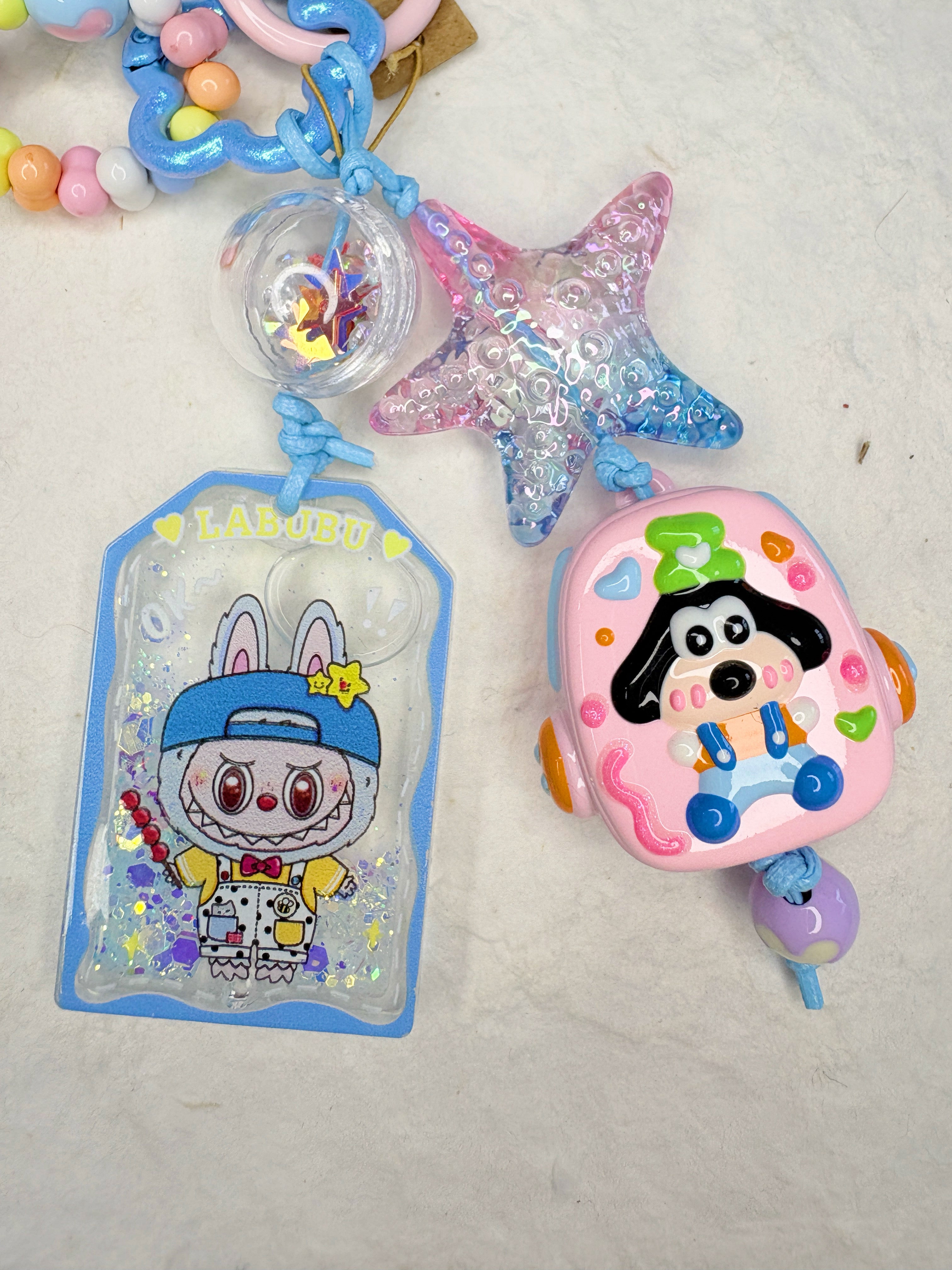 “Cotton Candy Planet” Handmade Bag Charm | One-of-a-Kind Limited Edition