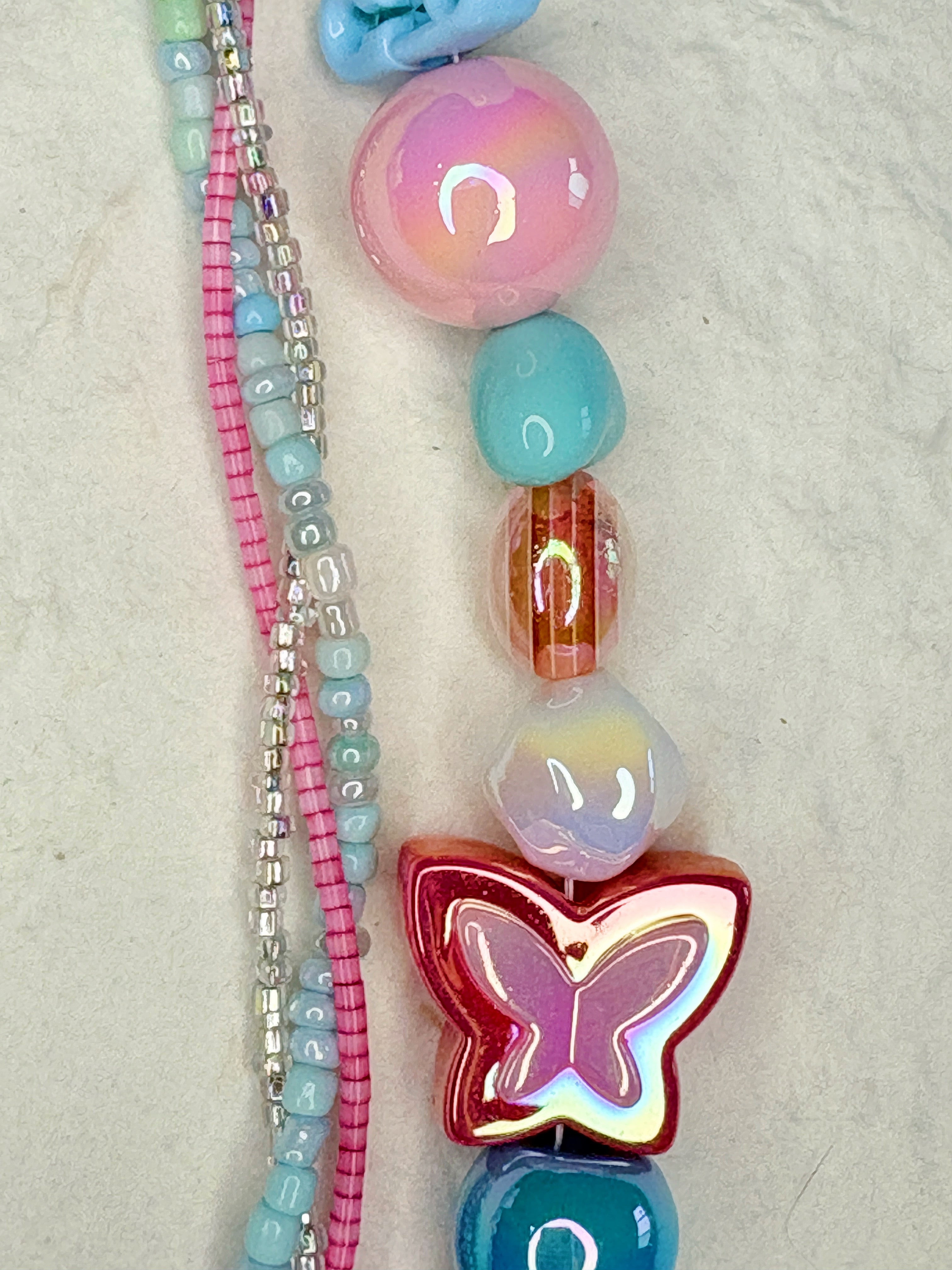 “Cotton Candy Planet” Handmade Bag Charm | One-of-a-Kind Limited Edition