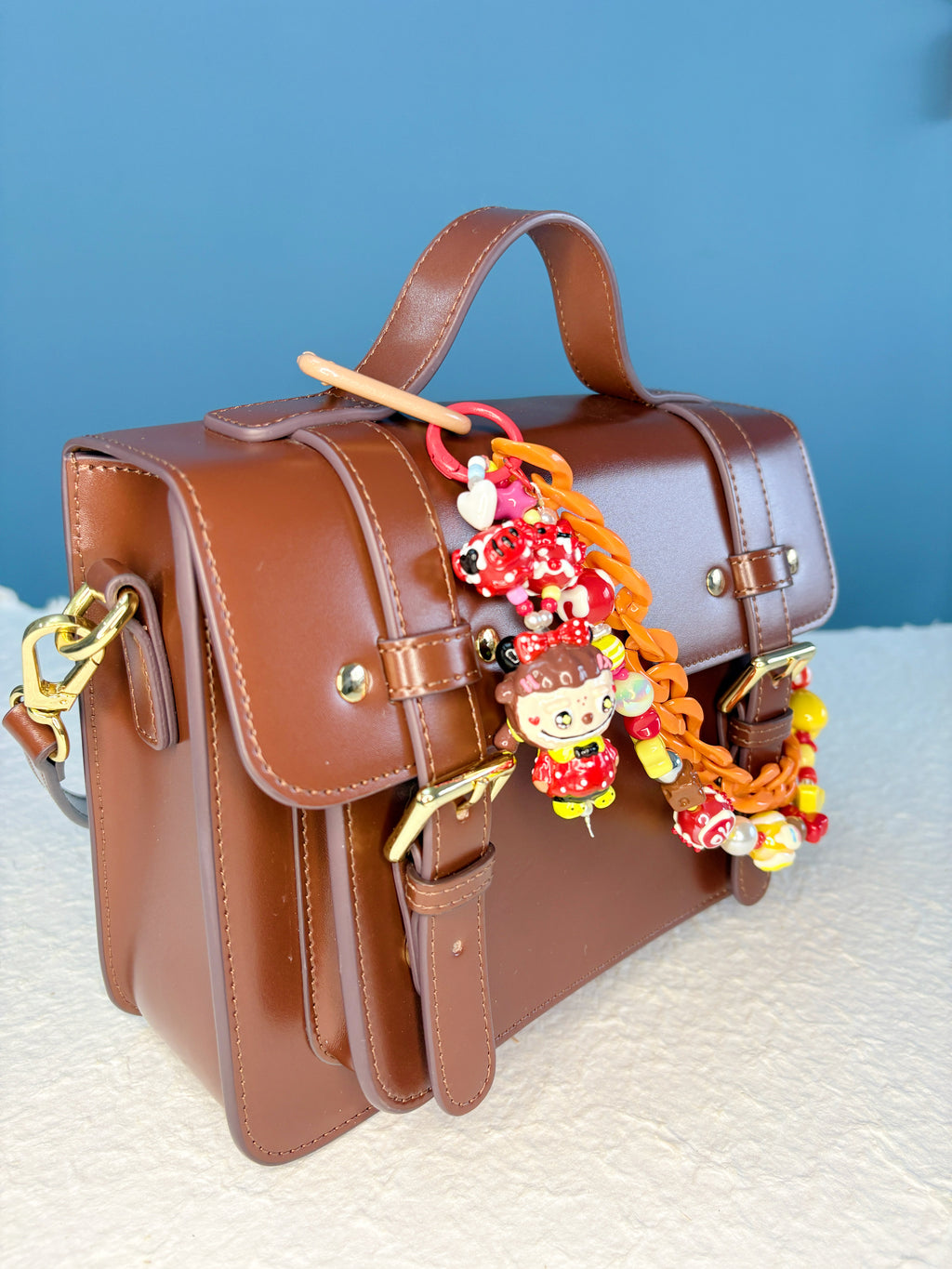 “Caramel Toffee” Handmade Bag Charm Set | One-of-a-Kind Limited Edition