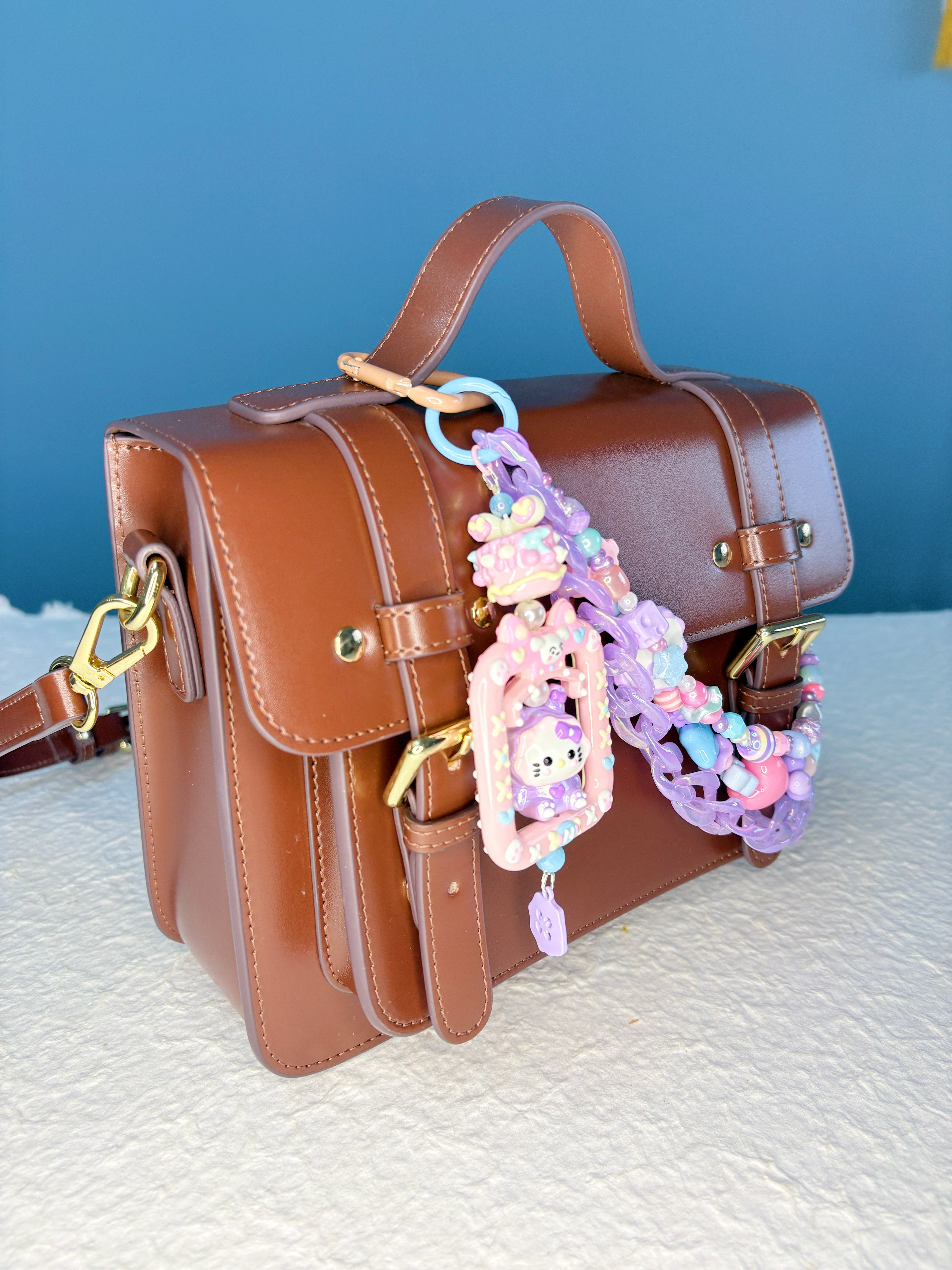 “Violet Candy House” Handmade Bag Charm | One & Only Worldwide Exclusive