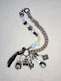 “Black & White Tale” Handmade Bag Charm | One-of-a-Kind Limited Edition