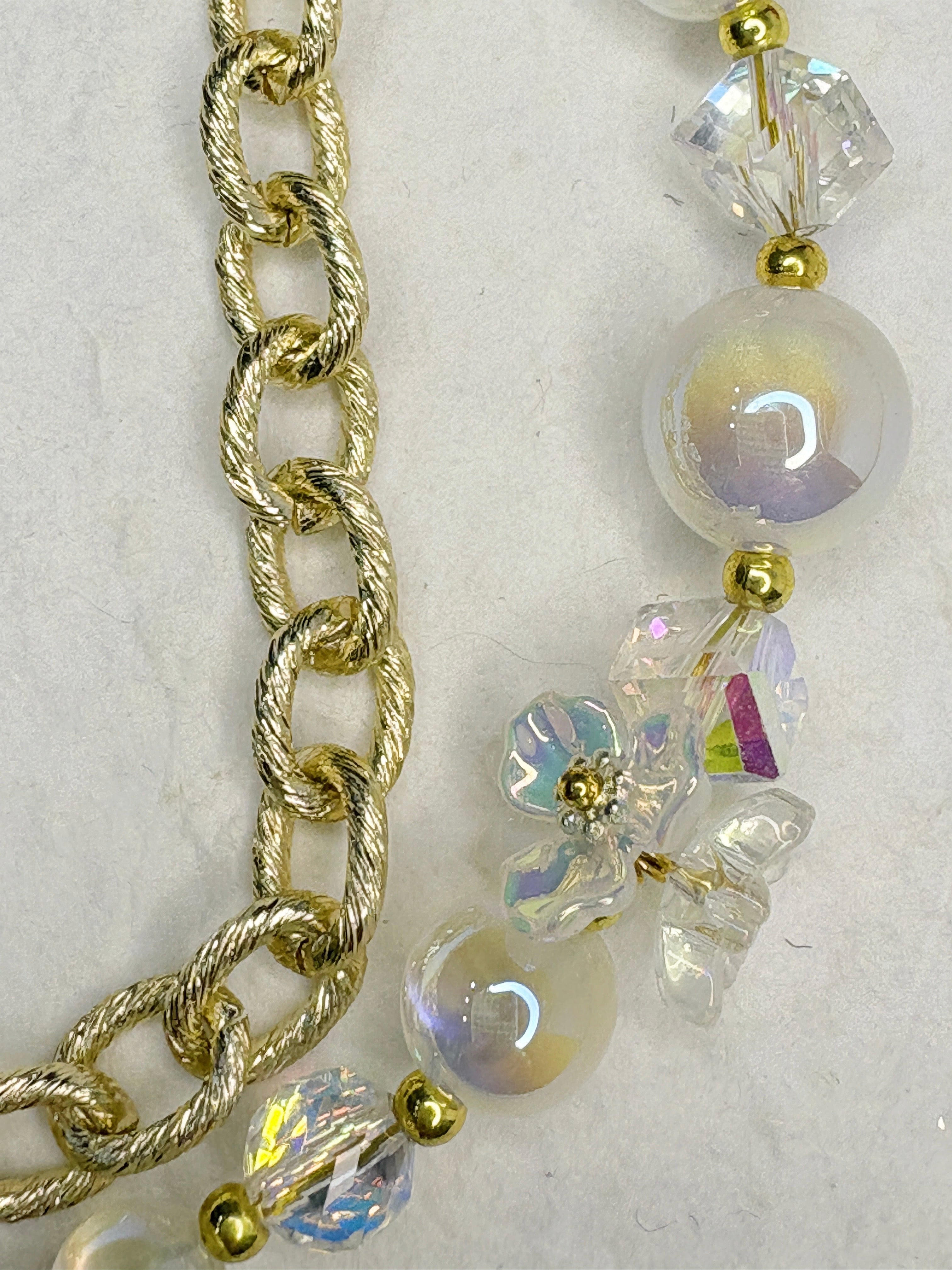 “Cream & Gold Tale” Handmade Bag Charm | One-of-a-Kind Limited Edition